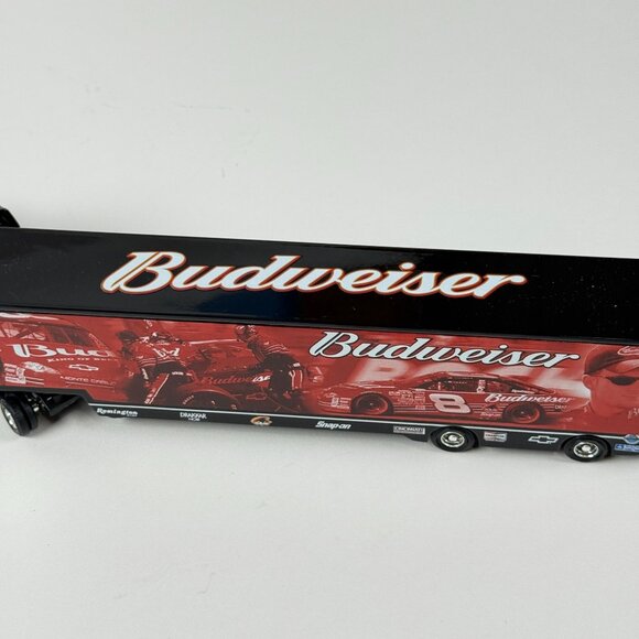 Dale Earnhardt Jr. 2002 Budweiser Nascar Action Hauler Diecast Truck & Trailer - Picture 8 of 10
